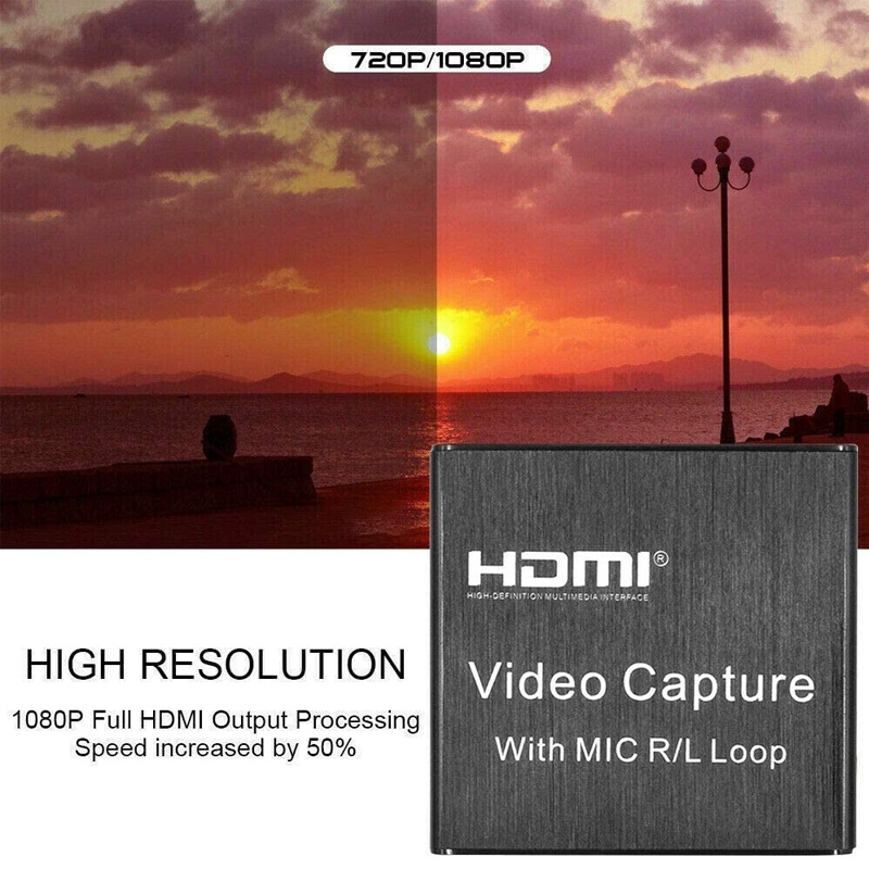 Thẻ Ghi Video Hdmi 1080p Usb 2.0 Với Đầu Cắm Usb 3.0 &amp; Micro Hdmi Cho Nintendo Switch / 3ds / Ps4 / Xbox One / Pc