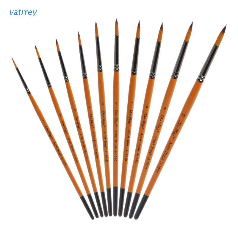 Cọ vẽ màu nước acrylic sơn dầu đầu nylon nhọn mỏng cầm tay tiện dụng