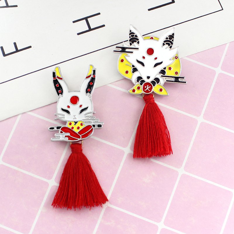 Cài áo cosplay hồ ly tua rua dễ thương