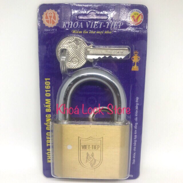 Ổ khoá đồng bấm 6 phân 01601