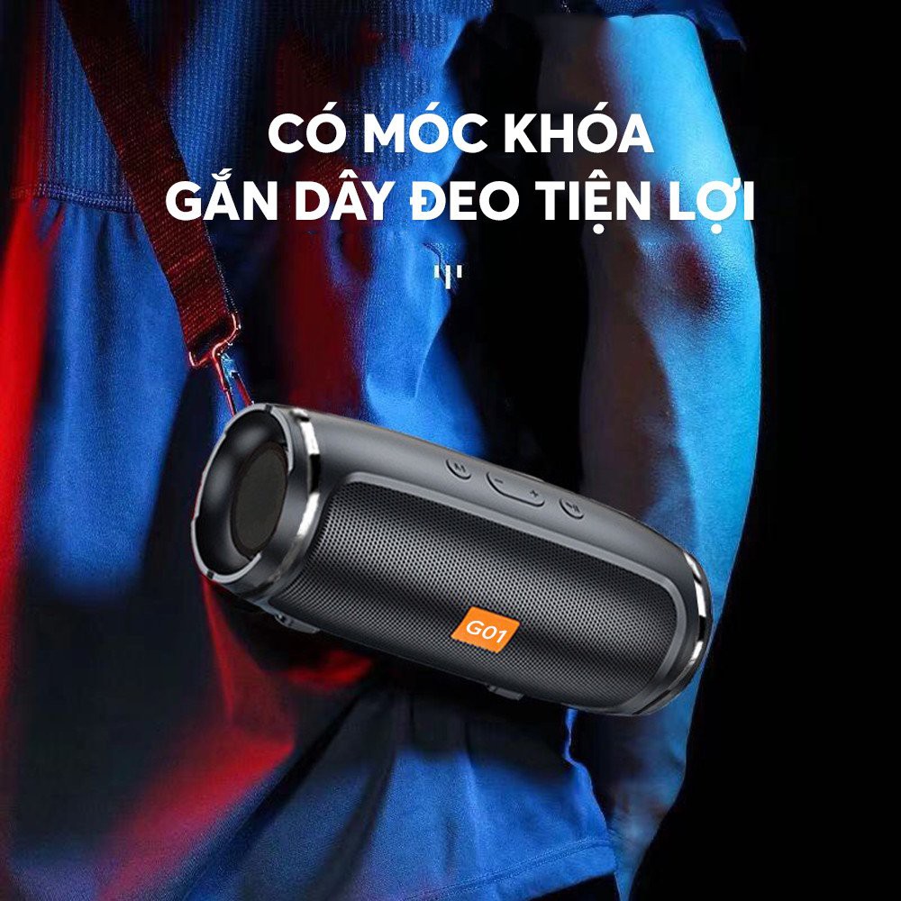 Loa bluetooth nghe nhạc mini GrownTech charge 4+ mini bass tốt có dây đeo