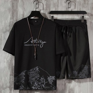 Bộ quần áo nam, bộ mặc nhà cộc tay, áo thun và quần đùi vải thun cotton, vải đẹp, dày dặn - Tiger Store