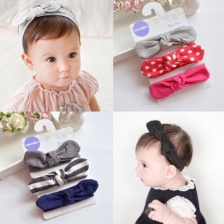 Set 3 turban thun bé gái