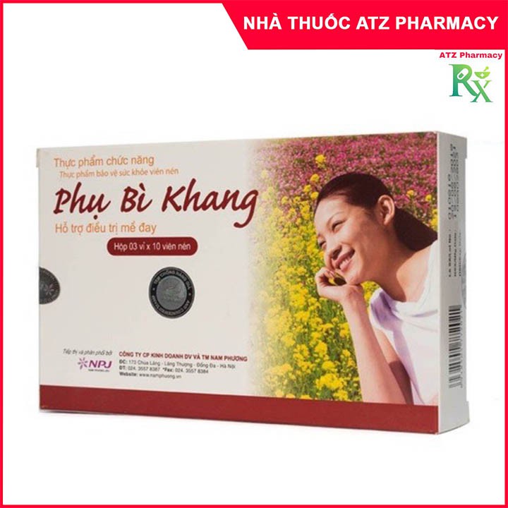 Phụ Bì Khang hộp 30 viên uống - Giảm mề đay, dị ứng, mẩn ngứa, tăng cường chức năng gan - ATZ PHARMACY