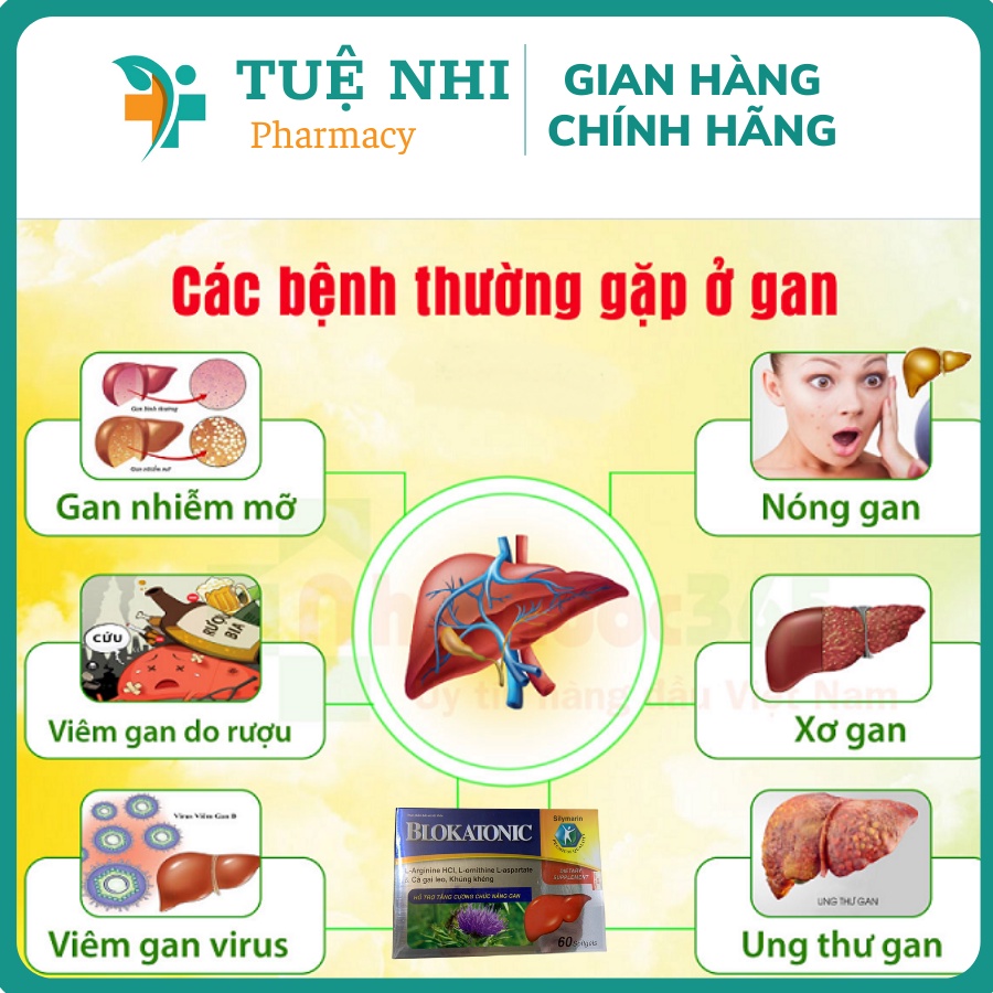 Viên uống bổ gan Blokatonic hỗ trợ tăng cường chức năng gan 60 viên NT037