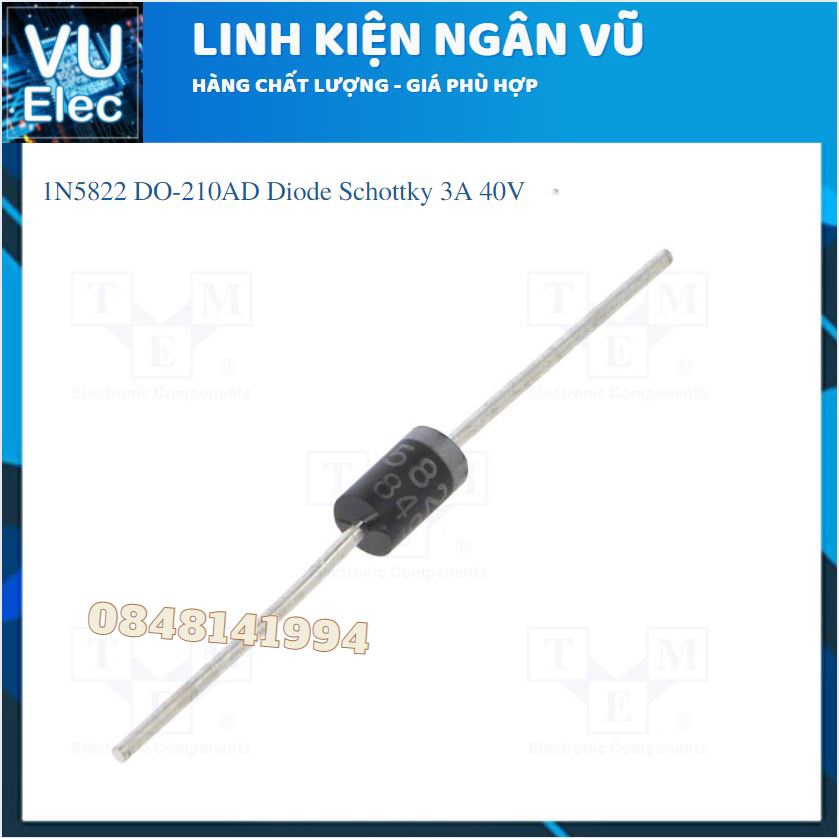 1N5819 / 1N5822 / SR5100 / 1n4004 Diode Schottky