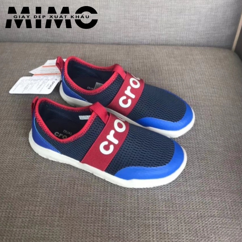 Giày trẻ em, giày vải mềm easy on navy đỏ cực êm mềm nhẹ cho bé trai và bé gái