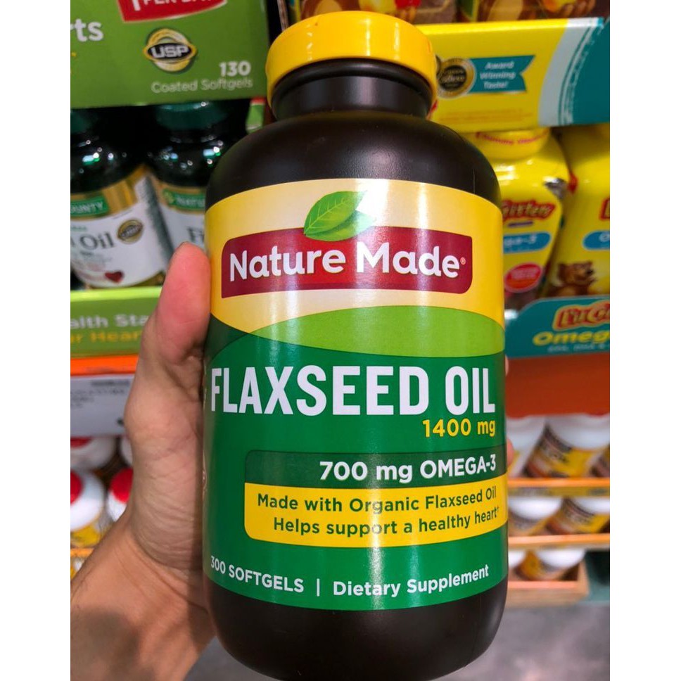 300v / Dầu Hạt Lanh Flaxseed Oil 1400mg, Mỹ