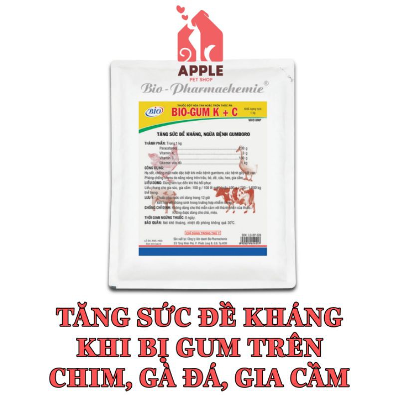 [BIO-GUM K-C] [100 GRAM] Sản phẩm dinh dưỡng tăng sức khỏe cho chim, gà đá, thú cưng