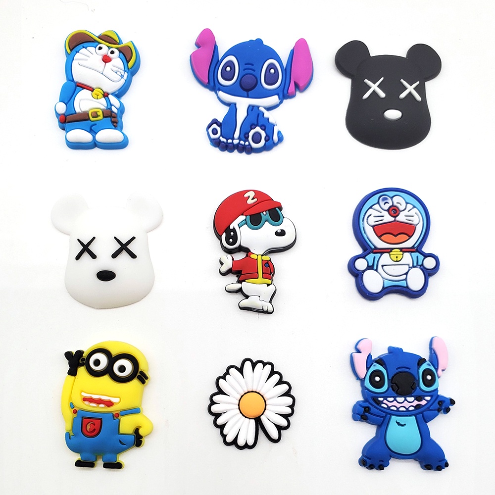 Hoạt hình Jibbitz dễ thương Stitch jingle cat violent bear Shoe Charms Crocs pvc Dép xăng đan decorate accessories 1000 Mẫu Lựa DIY Chọn Phụ kiện giày dép trẻ em quà Giáng sinh