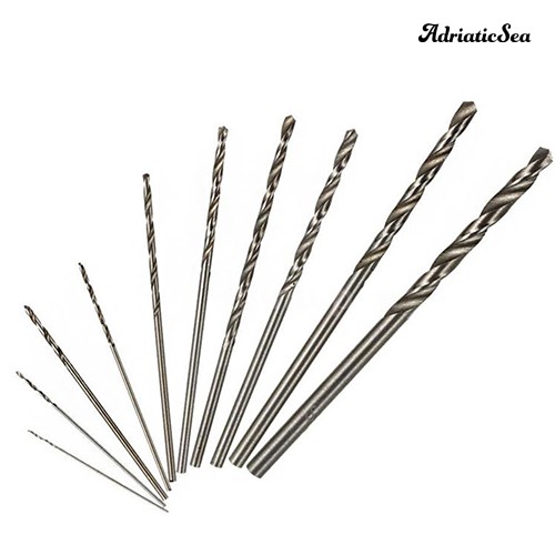 ADRIA ☺ 10 HSS High Speed White Steel Twist Drill Bit Set for Rotary Tool