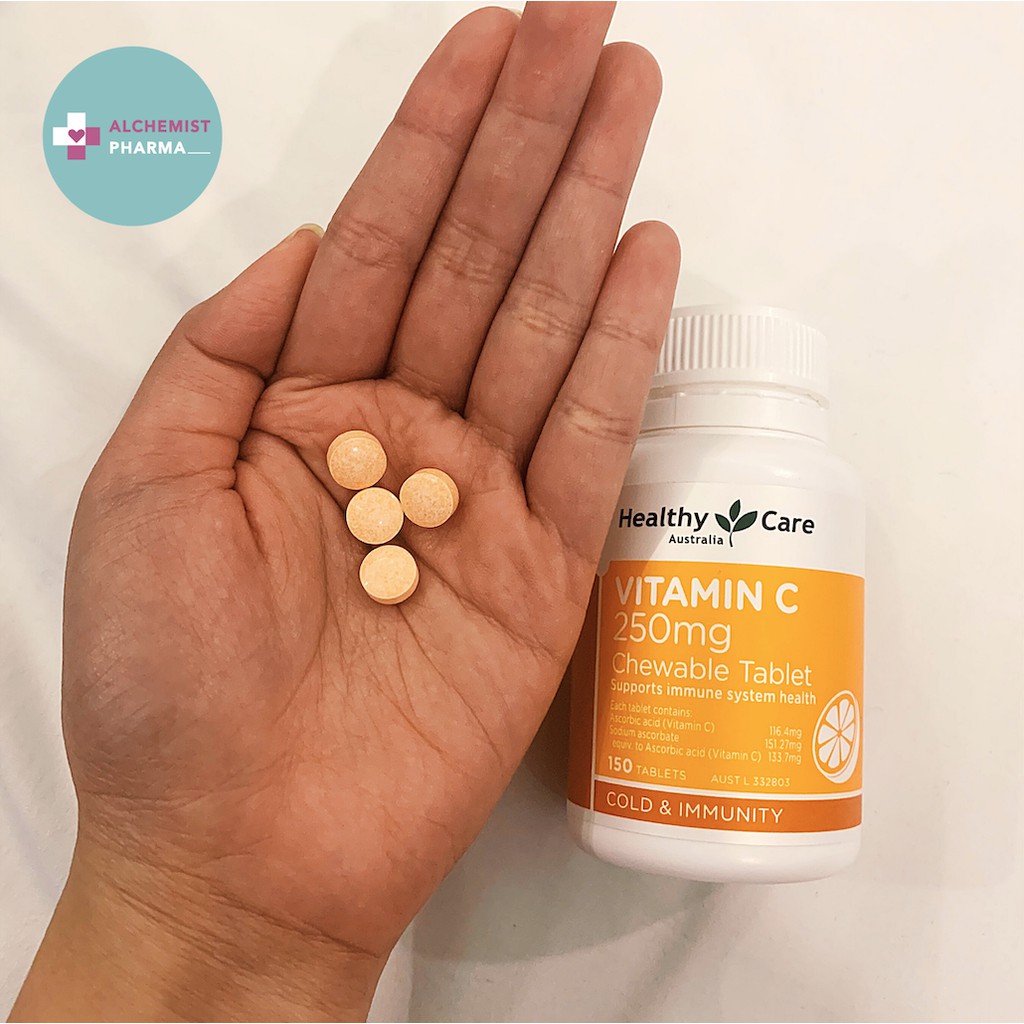 VIÊN NGẬM HEALTHY CARE VITAMIN C 250MG TĂNG SỨC ĐỀ KHÁNG 150 VÀ 500 VIÊN