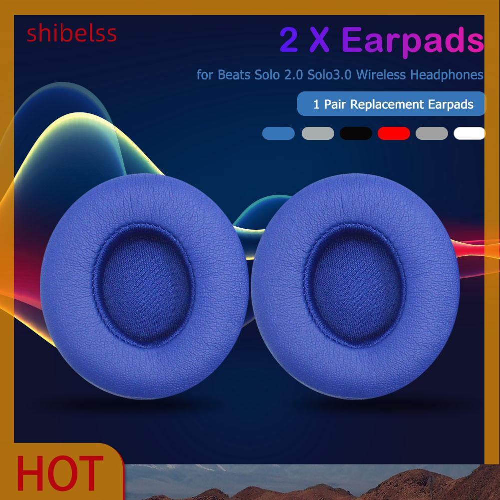 （ʚshibelss）1 Pair Replacement Earpads for Beats Solo 2.0 Solo3.0 Wireless Headphones