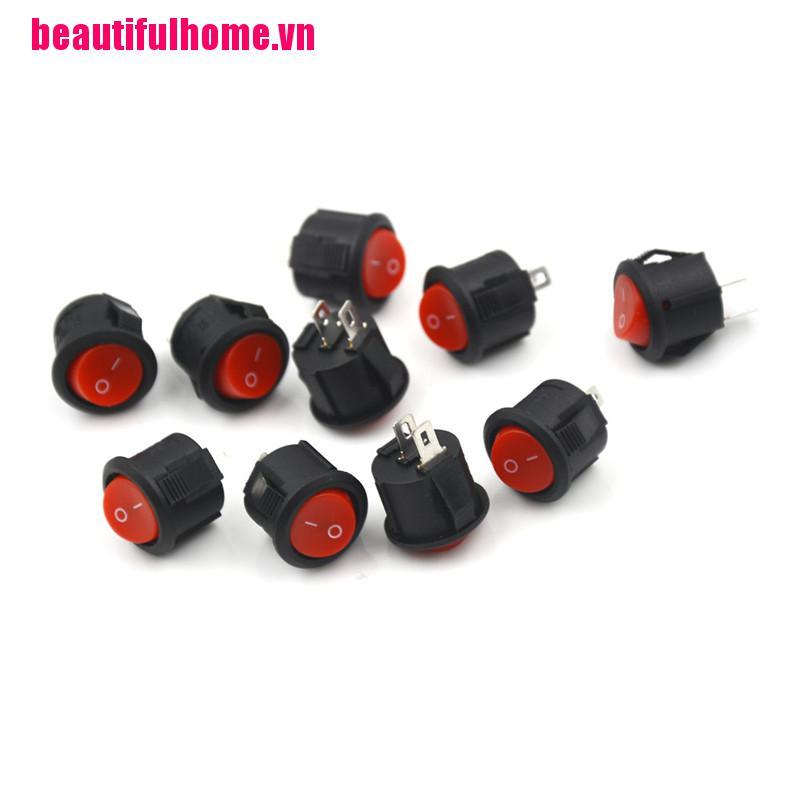 Bộ 10 Công Tắc On-Off 2 Pin Tròn 16mm 3a /