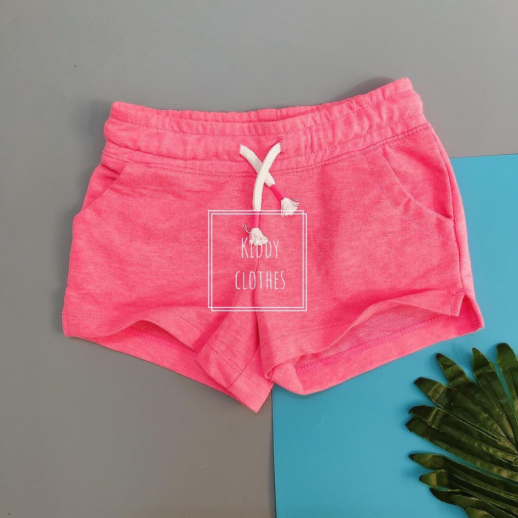 Quần short thun da cá bé gái chất cotton mềm, mát hàng xuất dư nhiều mẫu