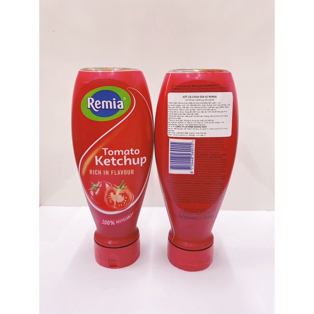 Sốt Cà Chua/ Tương cà chua Remia Tomato Ketchup 500ml/Chai - Hà Lan