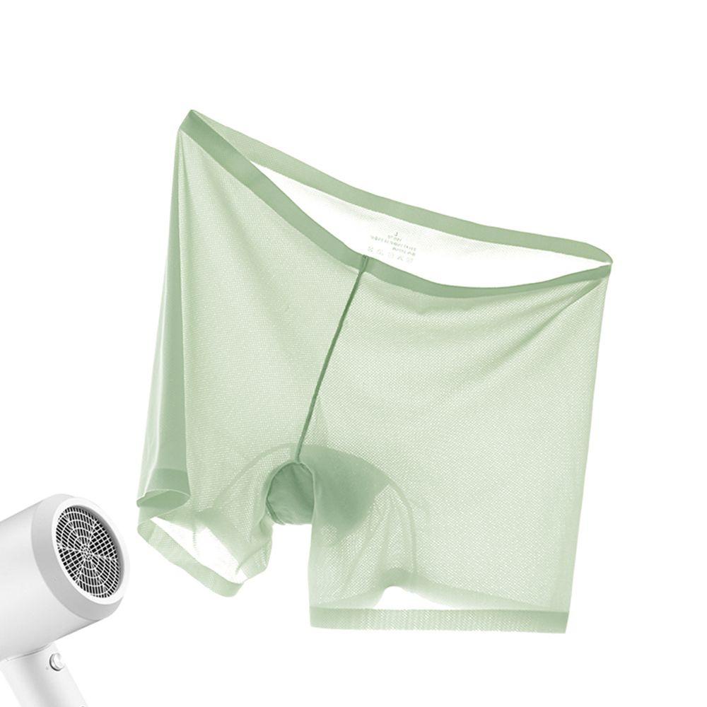 Quần Lót Boxer Lưng Cao Vải Lưới Màu Trơn Siêu Mỏng Thoải Mái Quyến Rũ Cho Nữ