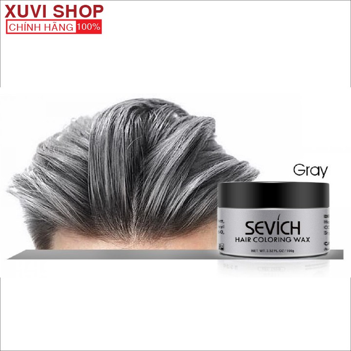 Sáp Vuốt Nhuộm Tóc Màu Xám Khói SEVICH 120g Chính Hãng Đổi Màu Tạm Thời - XUVI SHOP