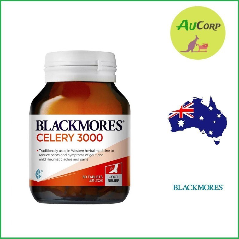Hỗ trợ điều trị, giảm nguy cơ Gout - Blackmores Celery 3000 - ÚC - 50 viên | Thế Giới Skin Care