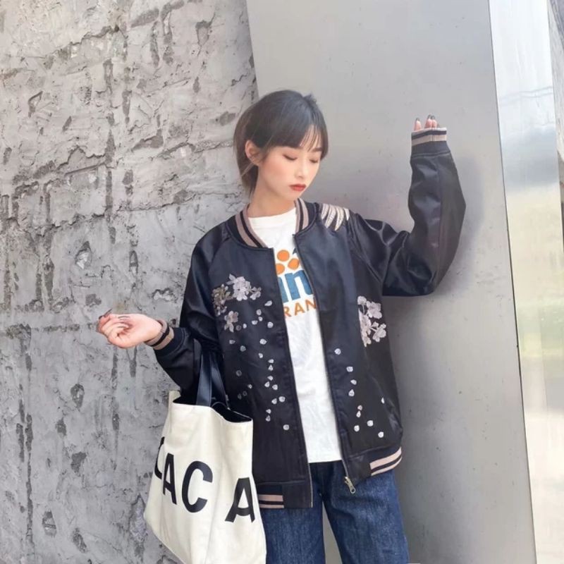 BOMBER JACKET SUKAJAN JAPAN WITH PHOENIX EMBROIDERY