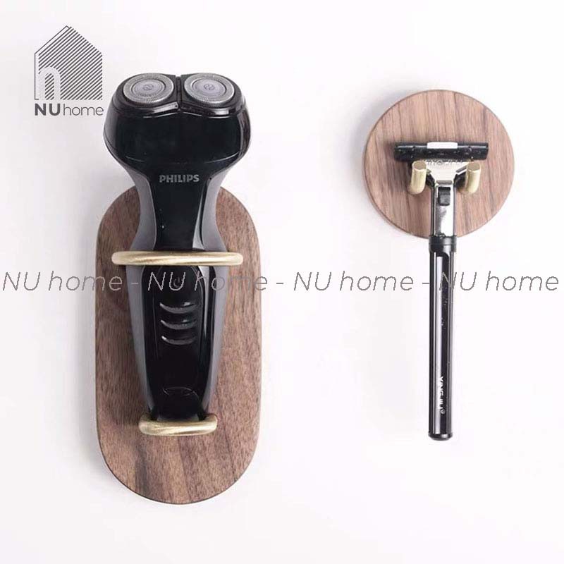 nuhome.vn | Giá đỡ dao cạo râu và máy cạo râu - Raku, được thiết kế đơn giản bằng chất liệu gỗ tự nhiên cao cấp