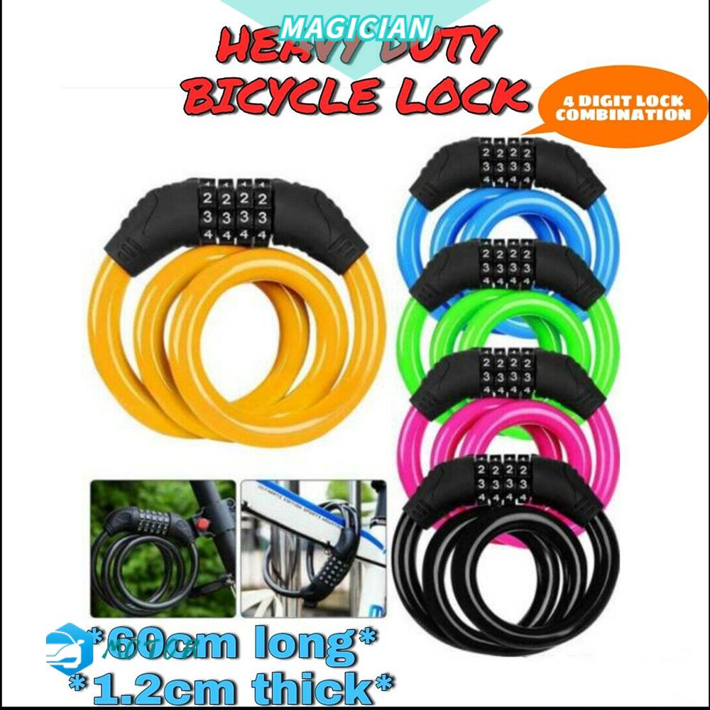 Ổ khóa xe đạp bằng thép chịu lực cao kết hợp mật khẩu 4 chữ số có thể đặt lại