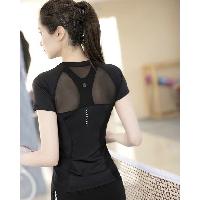 Áo tập gym,yoga nữ xinh tay ngắn