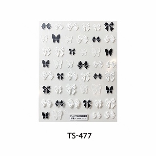 Sticker nail lụa nơ 5D LADURA