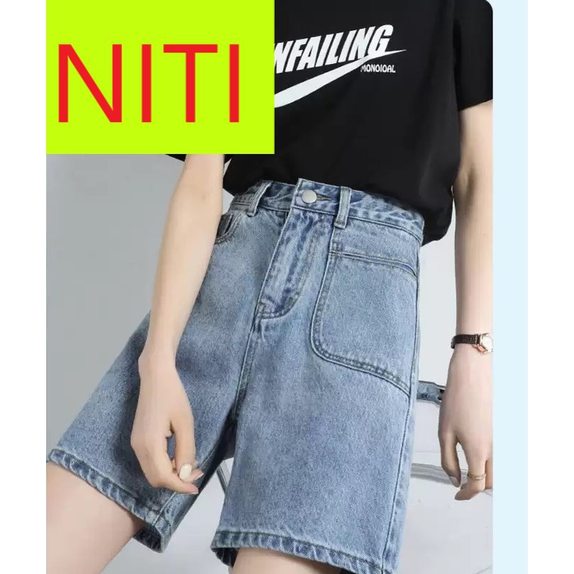[ MẾN MỘ ] QUẦN JEAN NGỐ LỬNG NỮ TÚI BO 1 BÊN LAI CUỐN MÀU XANH NHẠT FORM RỘNG HOT NITIQC SIÊU ĐỈNH