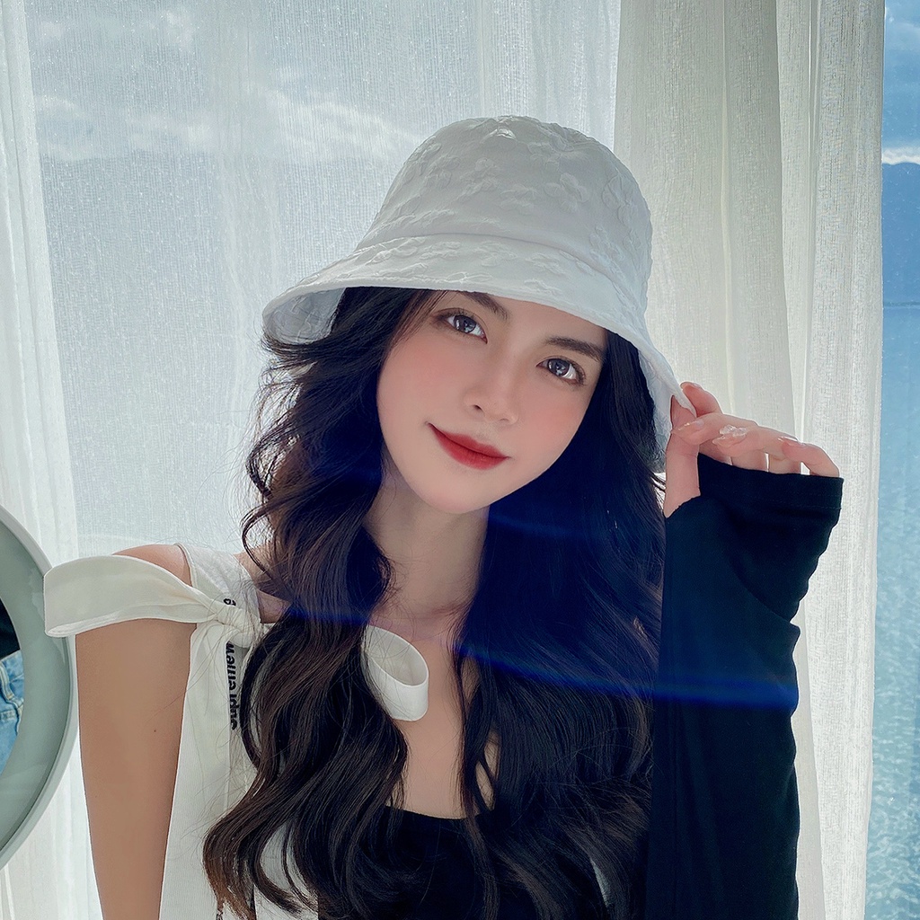 Nón Vành Ren Thêu Hoa Thời Trang Mùa Hè Phong Cách Hàn Quốc Cho Nữ