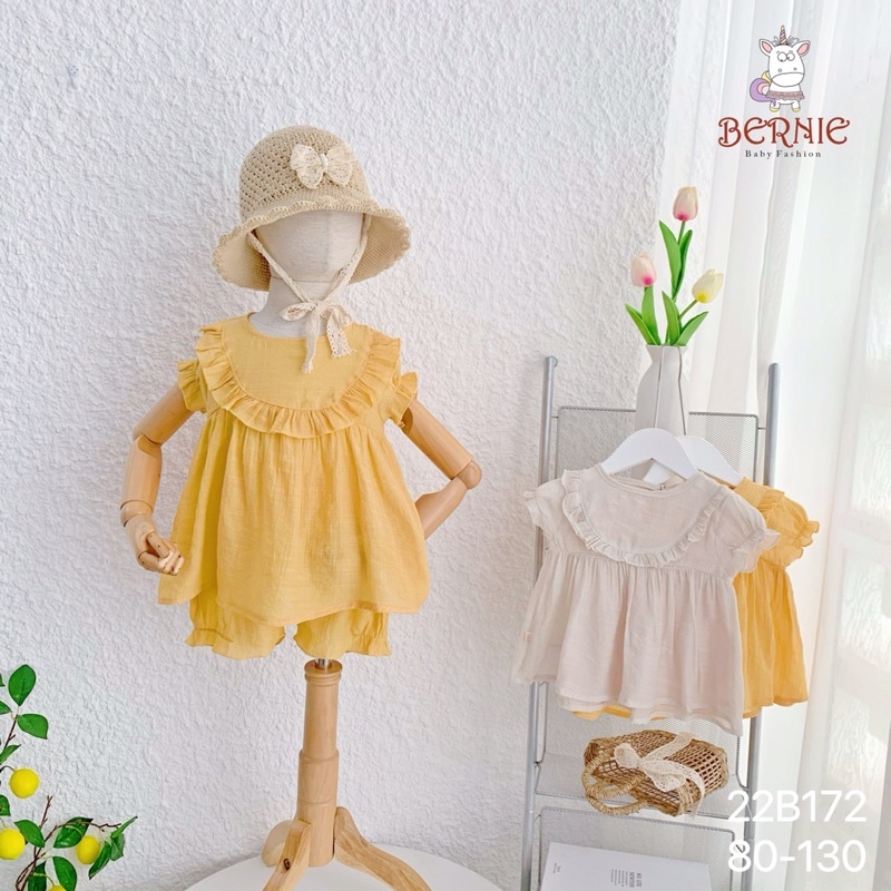 Bộ bé gái Bernie đũi baby Doll mềm mại cho bé từ 9-22kg-22B172