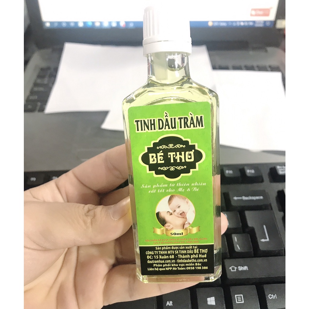 Tinh dầu tràm bé thơ 50ml nguyên chất nguyên liệu 100% tự nhiên dầu tràm cho bé