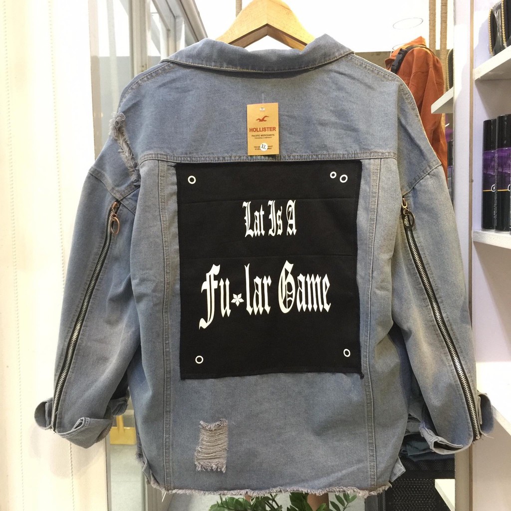 Áo khoác jean NAM NỮ UNISEX thời trang ANGEL tay khóa 012(ảnh thật)