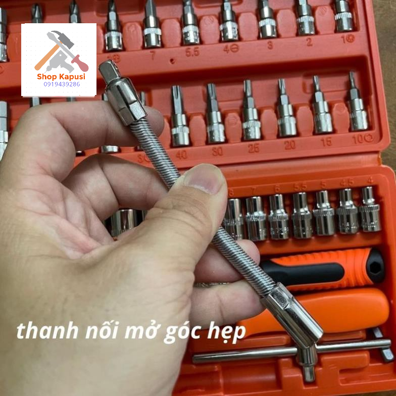 Bộ cần tự động 1/4" cao cấp Kapusi Nhật Bản 46 món (shopKapusi)