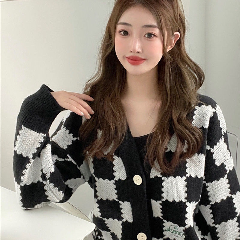 Áo Khoác Cardigan Dệt Kim Thời Trang Thu Đông Phong Cách Mới Dành Cho Nữ 2022