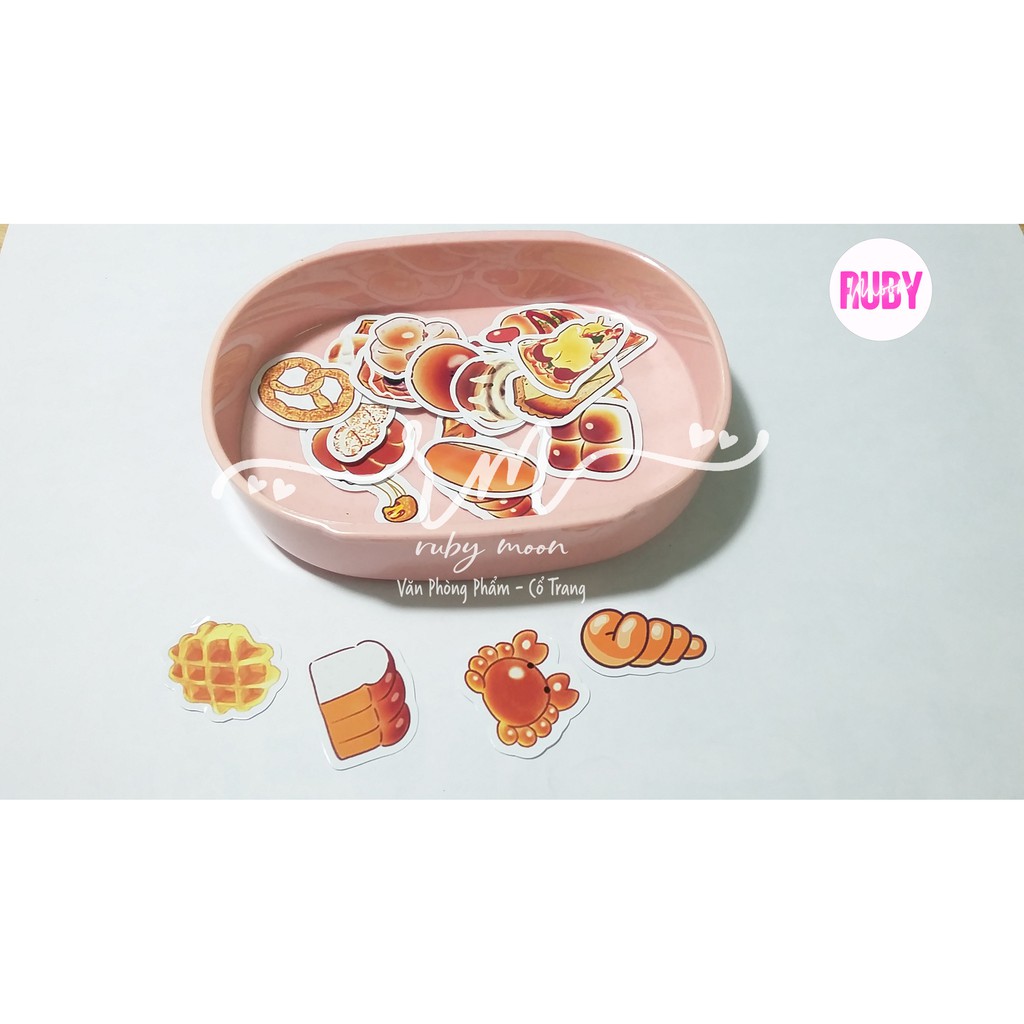 Bộ 36 Nhãn Dán Sticker Bánh Mì