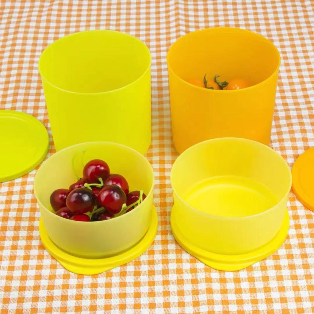 Bộ 4 hộp tròn BQTP Roundtax Tupperware Trung-Set Tupperware Tròn Roundtax