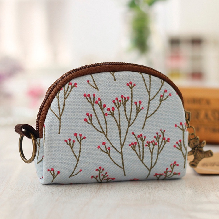 Ví Canvas Nhỏ Đựng Tiền Xu Thiết Kế Đơn Giản Mẫu Mới Cho Nữ
