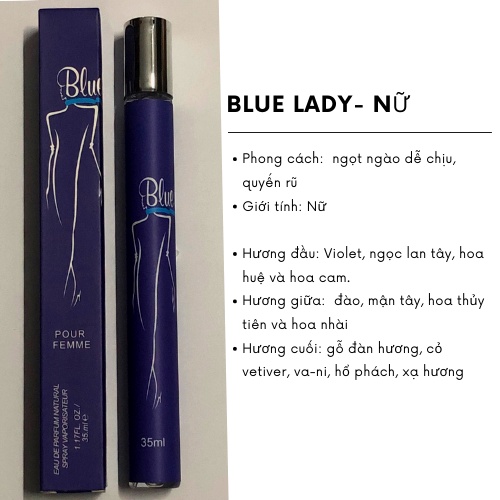 Nước hoa dạng xịt, nước hoa nam nữ hương thơm nước hoa dubai quyến rũ, nhẹ nhàng  dung tích 35ml 7 mùi hương lựa chọn