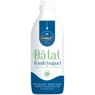 Chai 950ml Sữa chua uống Đà lạt vpmilk fresh yogurt