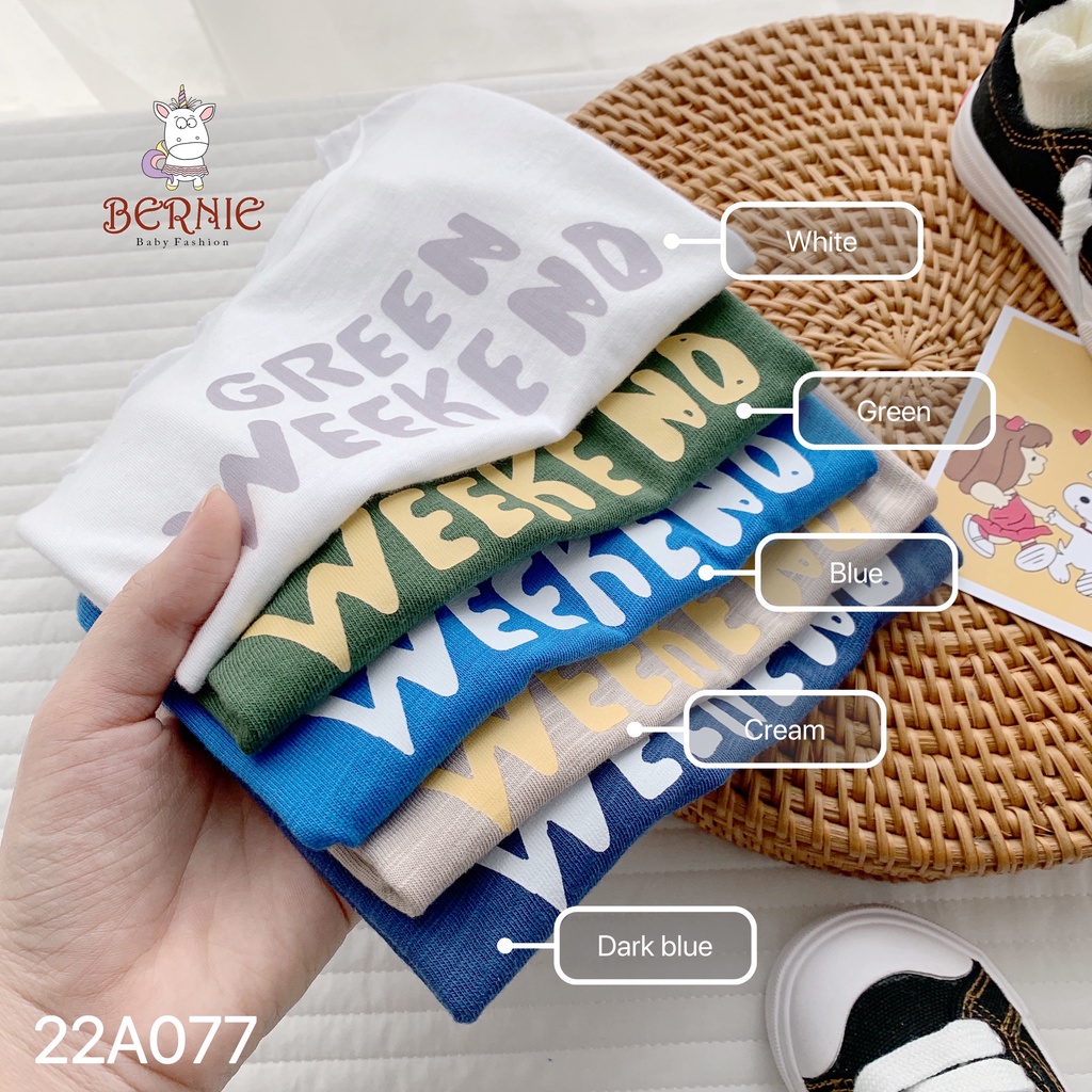 Áo phông bé trai mềm mát, áo thun xước cá tính, mát, đẹp cho bé Bẻniei