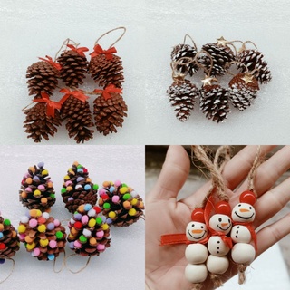 Trái thông/người tuyết/ trang trí cây thông noel