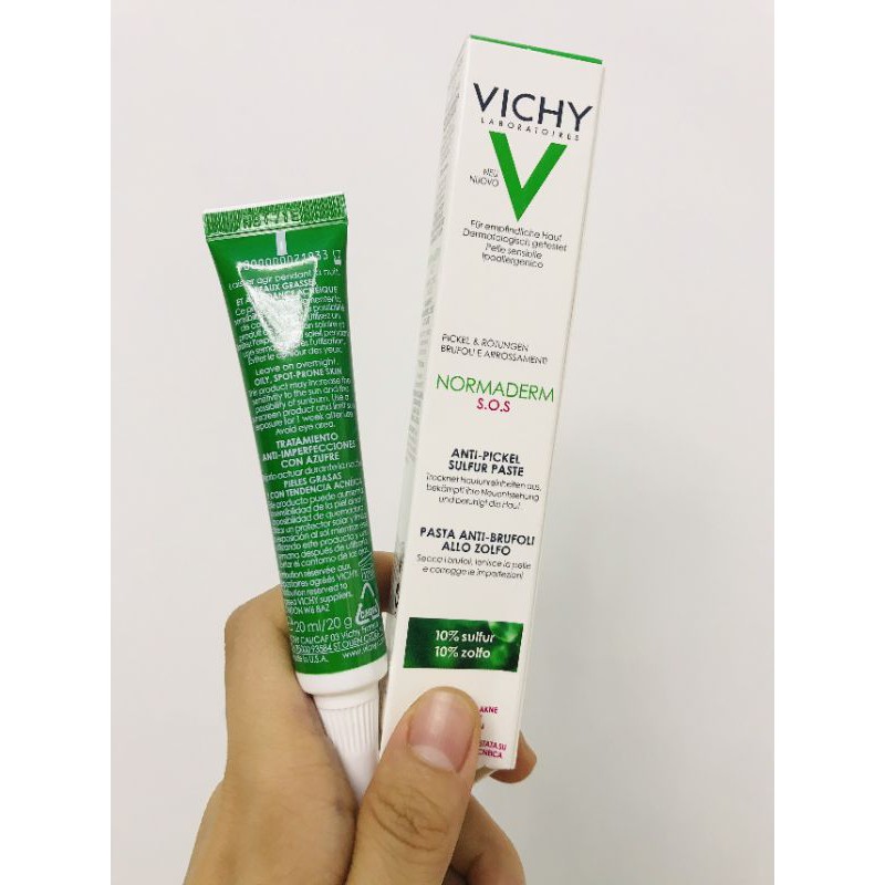 Gel chấm mụn VICHY Normaderm S.O.S - giảm các nốt mụn đỏ, khô mụn tức thì