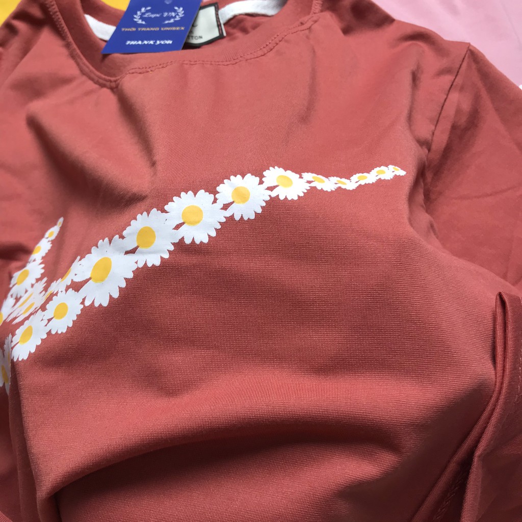 Áo Croptop Nữ Tay Dài In Hình Hoa Cúc Lapi VN Phong Cách Ulzzang  Freesize Phom Rộng, Áo Thun Unisex