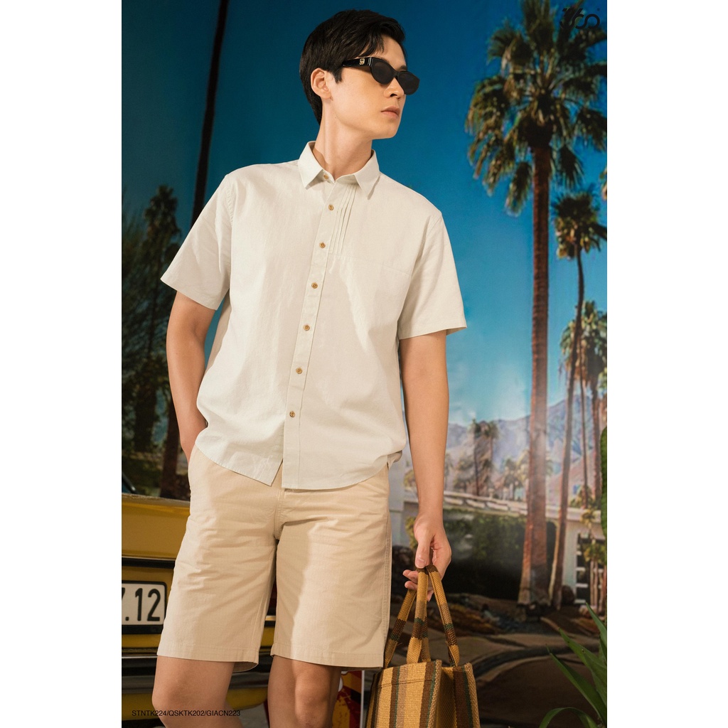 Áo sơ mi nam 360BOUTIQUE ngắn tay cổ bẻ - STNTK224 | BigBuy360 - bigbuy360.vn