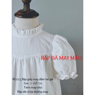 RG273_Rập giấy may đầm kiểu cho bé