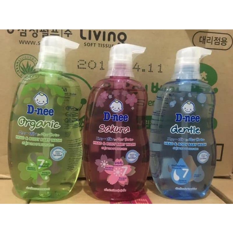 Sữa tắm gội toàn thân cho bé Dnee Pure 380ml (chuẩn thái)