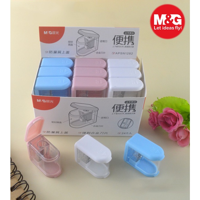 Cây chuốt gọt bút chì thông minh APSN1282 cực kỳ sắc bén và bền bỉ, cơ cấu mở nắp tiện dụng