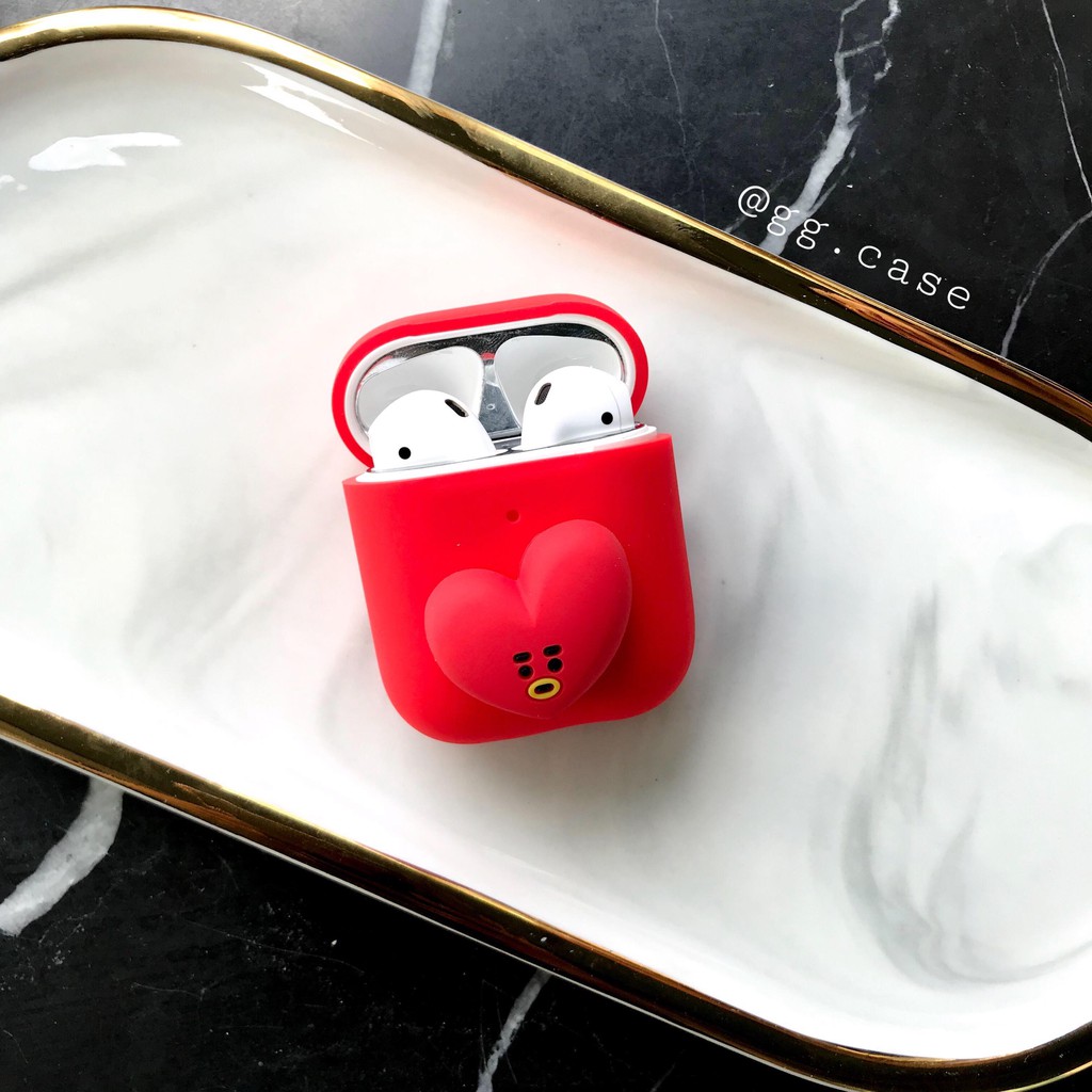 Ốp  tai nghe airpods, vỏ airpods BT21 BTS ARMY (hình thật)