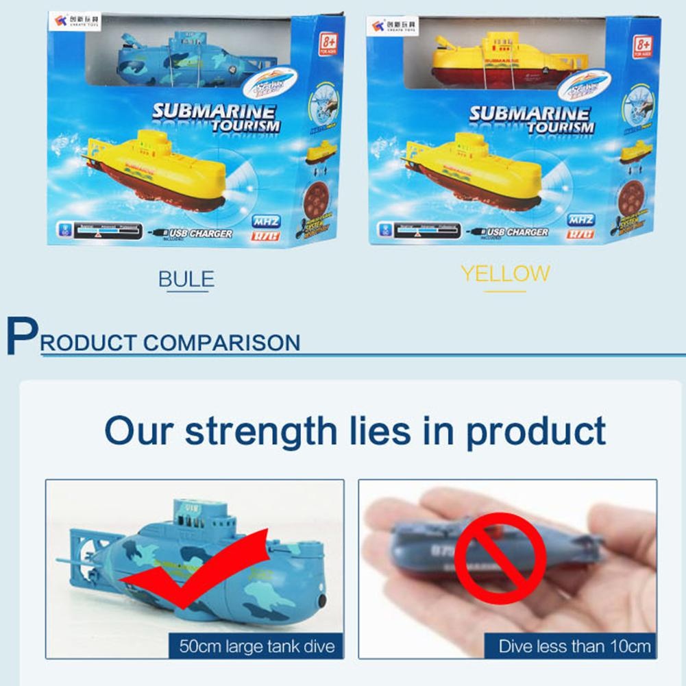 Mô Hình Tàu Ngầm Mini Điều Khiển Từ Xa 6 Kênh Tốc Độ Cao Cho Bé